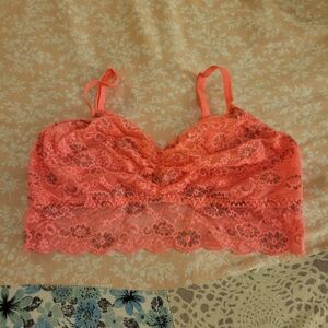Victoria’s Secret PINK Bralette Size Large In Coral